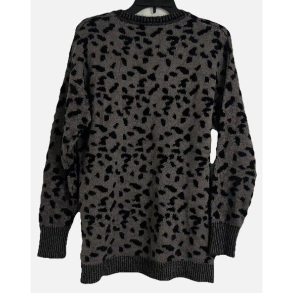 Diane Gilman Tiger Leopard Sweater Black Small - Picture 4 of 9